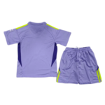 Kit Infantil Manchester United Roxo Goleiro 2024/25 Unissex