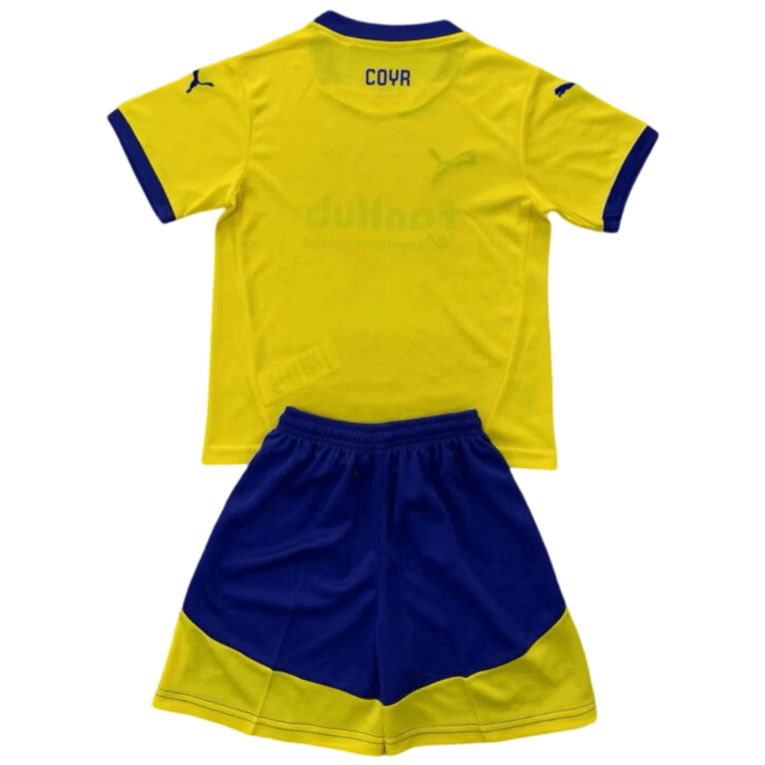 Kit Infantil Derby County Amarela III Third 2024/25 Unissex Kit Infantil Derby County Amarela III Third 2024/25 Unissex