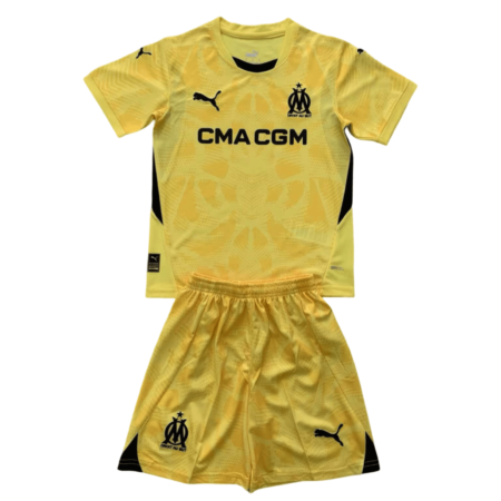 Kit Infantil Olympique de Marseille Goleiro Amarela 2024/25 Unissex