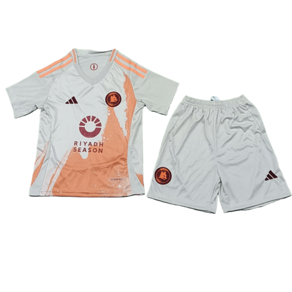 Kit Infantil Reserva Roma Branca/Laranja I 2024/25 Unissex