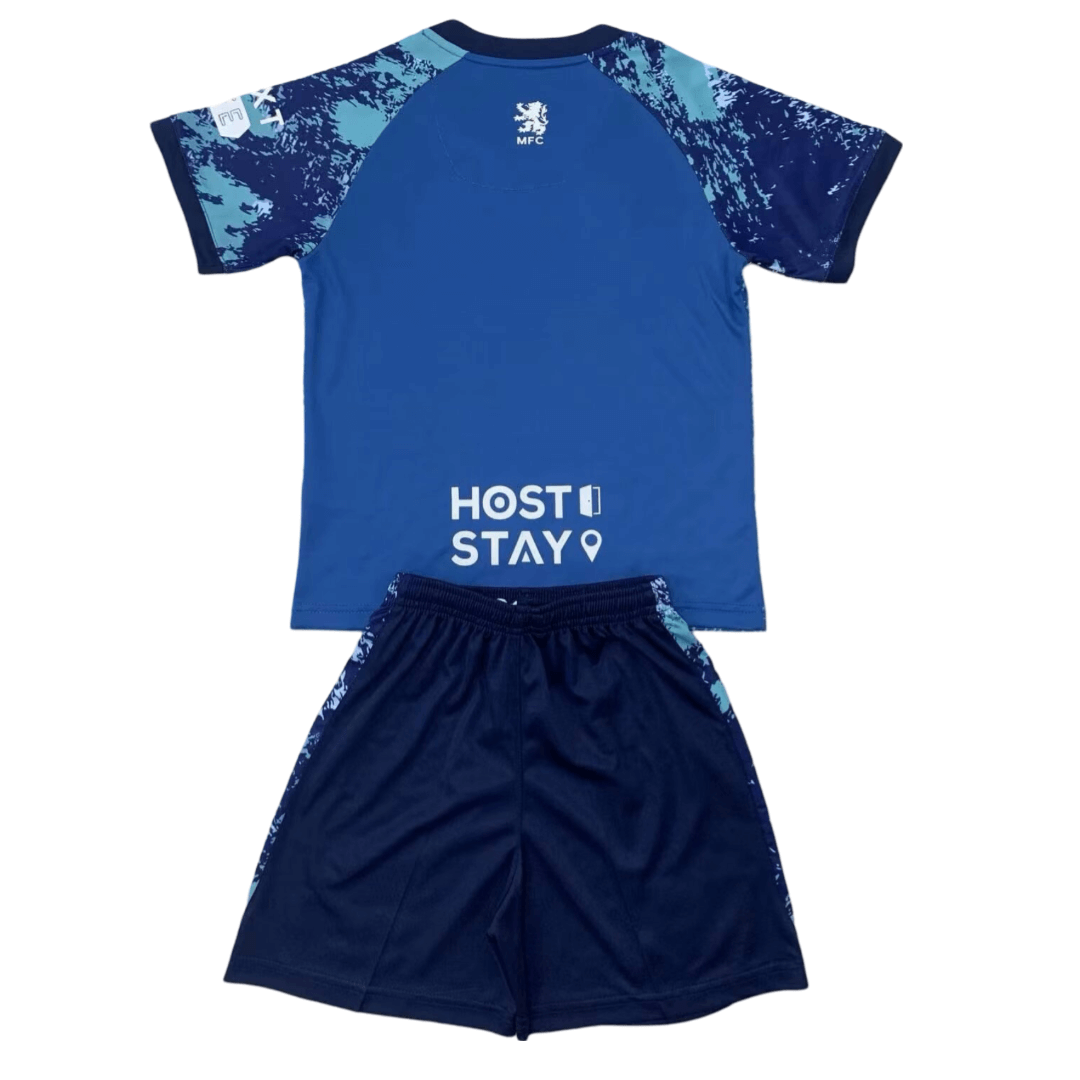 Kit Infantil Middlesbrough Azul Third III 2024/25 Unissex Kit Infantil Middlesbrough Azul Third III 2024/25 Unissex