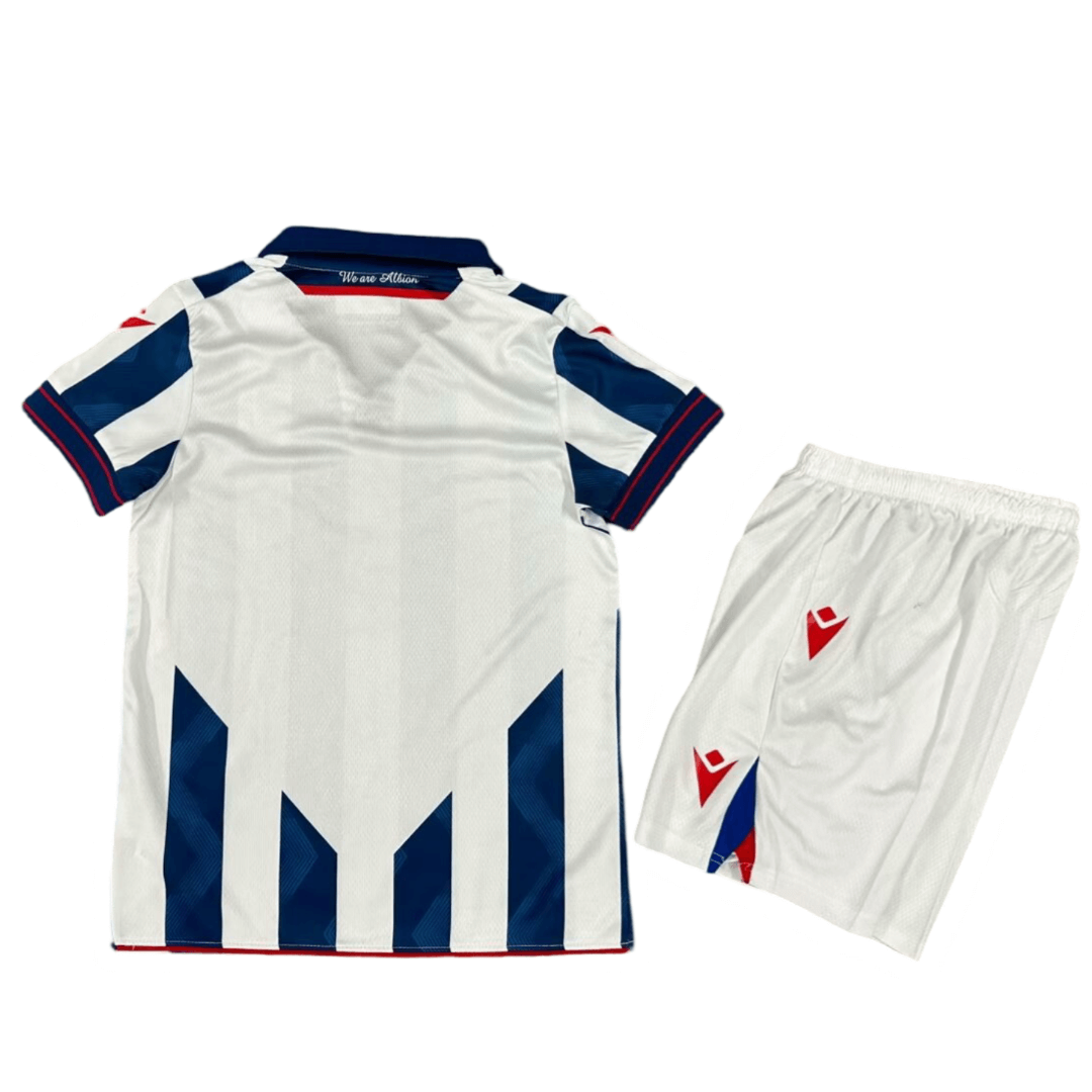 Kit Infantil Titular West Bromwich Azul I 2024/25 Unissex Kit Infantil Titular West Bromwich Azul I 2024/25 Unissex