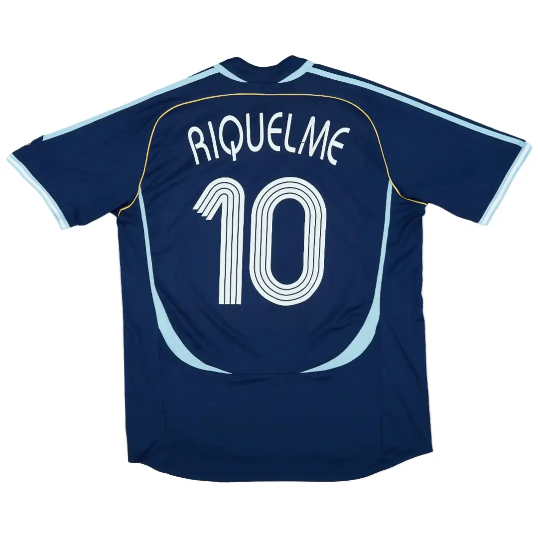 camisa-argentina-riquelme-10-azul-escura-2006-copa- Camisa da Argentina Riquelme #10 Azul Escura Away 2006 Masculina