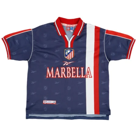 Camisa do Atlético de Madrid Azul Marbella 1998 Masculina