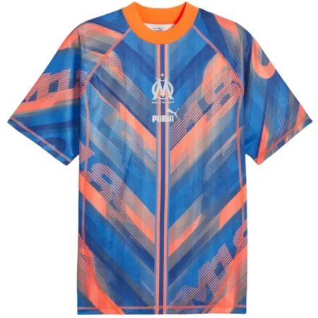 Camisa Marseille Statement T-Shirt Laranja-azul 2024-25 Masculina