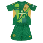 Kit Infantil Manchester United Verde Goleiro 2024/25 Unissex