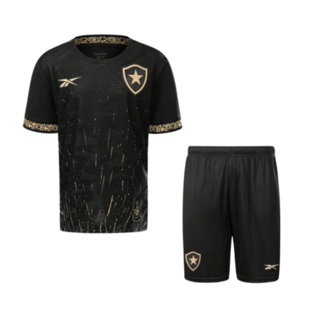 Kit Infantil Reserva Botafogo Preta Away II 2024/25 Unissex