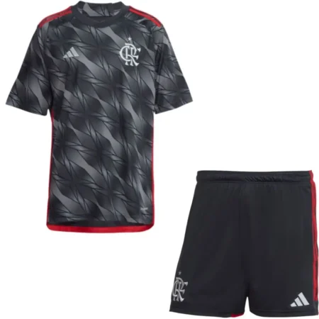 Kit Infantil do Flamengo Cinza Terceira 2024/25 Unissex