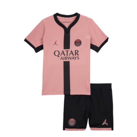 Kit Infantil PSG Rosa Third III 2024/25 Unissex