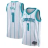 Regata NBA Association Swingman Charlotte Hornets Branca Ball #1