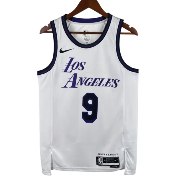 Regata NBA City Swingman Los Angeles Lakers Branca 22-23 James Jr. #9