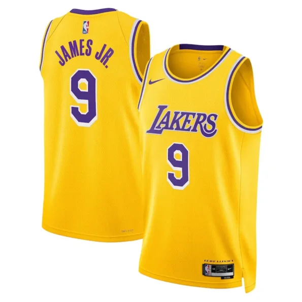 Regata NBA Icon Swingman Los Angeles Lakers Amarela James Jr. #9