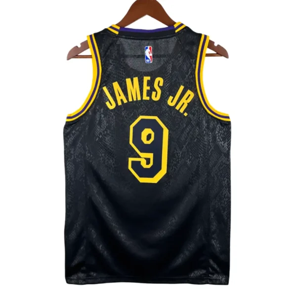 Regata NBA Mamba Swingman Los Angeles Lakers Preta 22-23 James Jr. #9