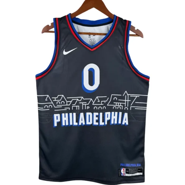 Regata NBA Swingman Philadelphia 76ers Azul Escura Maxey #0