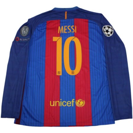 Camisa Barcelona MESSI #10 Home 2017/18 Manga Longa