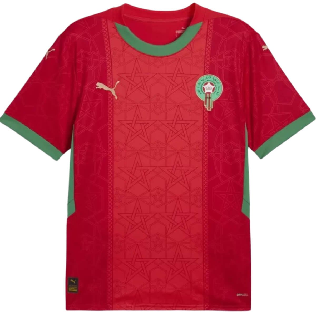 camisa-da-selecao-de-morrocos-vermelha-home-2024-25-masculina Camisa Seleção de Marrocos Vermelha Home 2024/25 Masculina