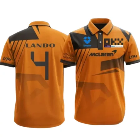 Camisa Polo McLaren Team Racing F1 Lando Norris #4 2024