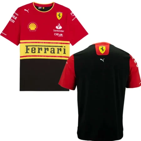 Camisa Scuderia Ferrari Monza F1 Vermelha/Preta 2023