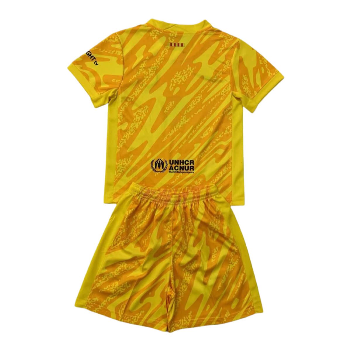 kit-infantil-goleiro-barcelona-amarela-2024-25-unissex- Kit Infantil Barcelona Goleiro Amarelo 2024/25 Unissex