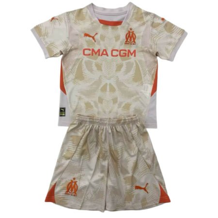 Kit Infantil Marseille Bege Goleiro 2024/25 Unissex