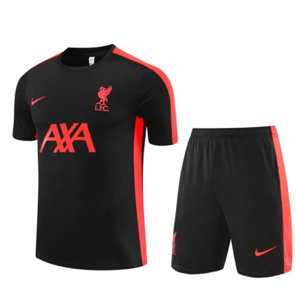 Conjunto Liverpool Treino Camisa e Short Preto Full 2023/24