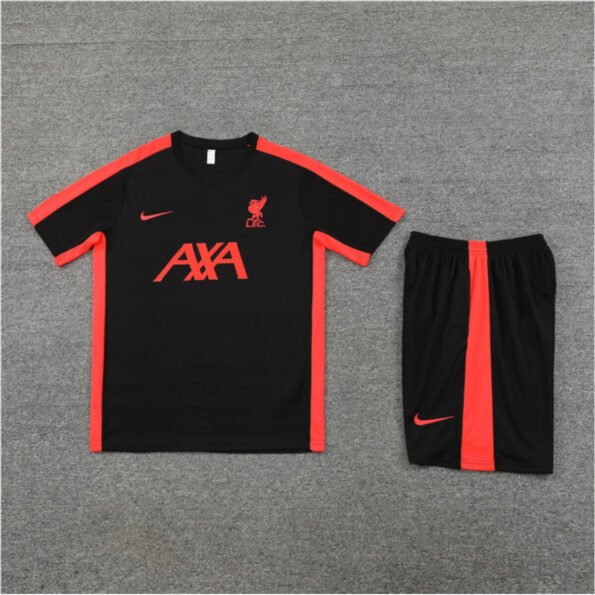 Conjunto Liverpool Treino Camisa e Short Preto Full 2023/24