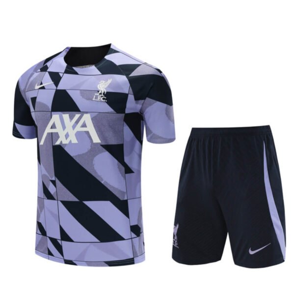 Conjunto Liverpool Treino Camisa e Short Roxo 2023/24