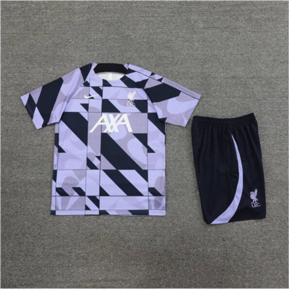 Conjunto Liverpool Treino Camisa e Short Roxo 2023/24