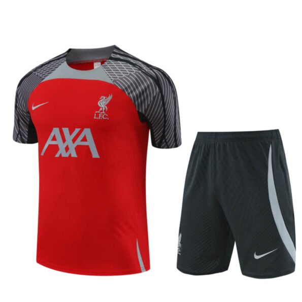 Conjunto Liverpool Treino Camisa e Short Vermelho/Cinza 2023/24