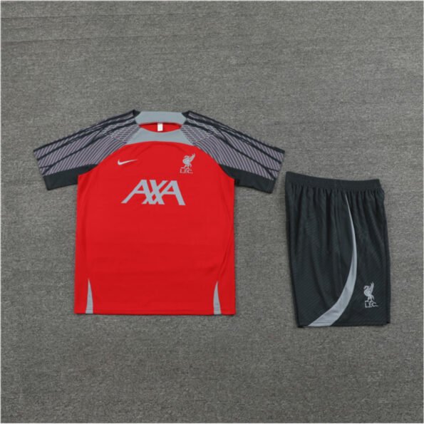 Conjunto Liverpool Treino Camisa e Short Vermelho/Cinza 2023/24