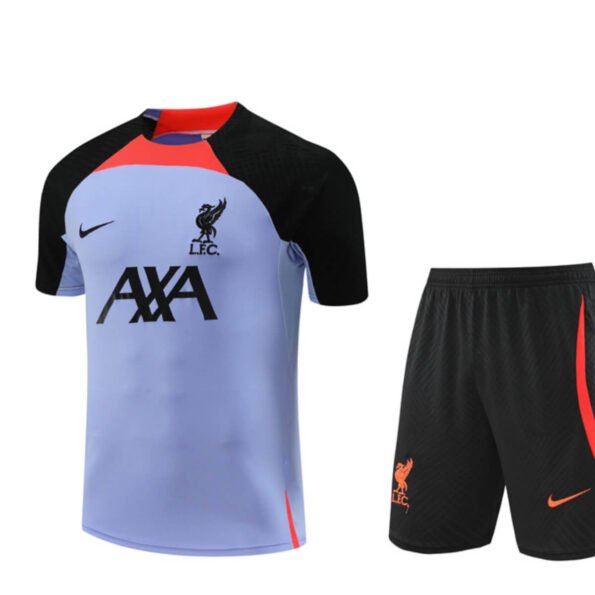 Conjunto Liverpool Treino Camisa e Short Roxo 2022/23