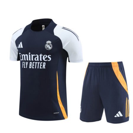 Conjunto Real Madrid Treino Camisa e Short Azul Escuro 2024/25