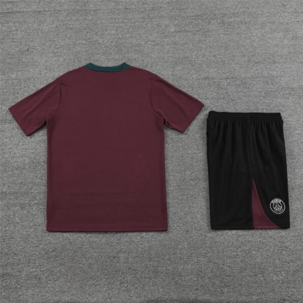 Conjunto PSG Treino Camisa e Short Vermeho VInho 2024/25