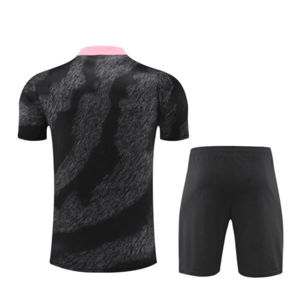 Conjunto PSG Treino Camisa e Short Preta/Rosa 2024/25