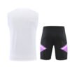 Kit Regata e Short Real Madrid Treino Branco/Preto 2022/23