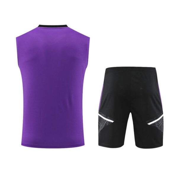 Kit Regata e Short Real Madrid Treino Roxo/Preto 2023/24