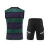 Kit Regata e Short Real Madrid Treino Roxo/Verde 2023/24