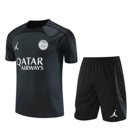 Conjunto PSG Treino Camisa e Short Preta 2023/24