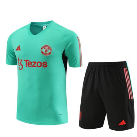 Conjunto Manchester United Treino Camisa e Short Verde 2023/24