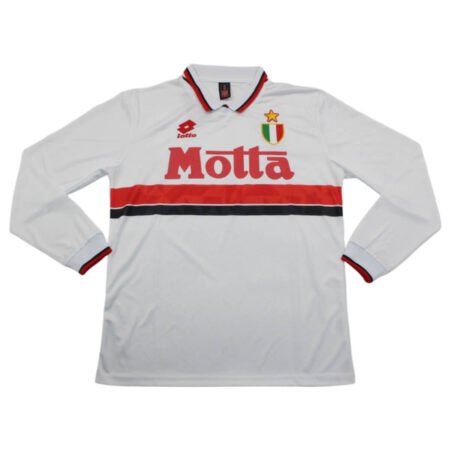 Camisa AC Milan Branca 1993 Away Manga Longa
