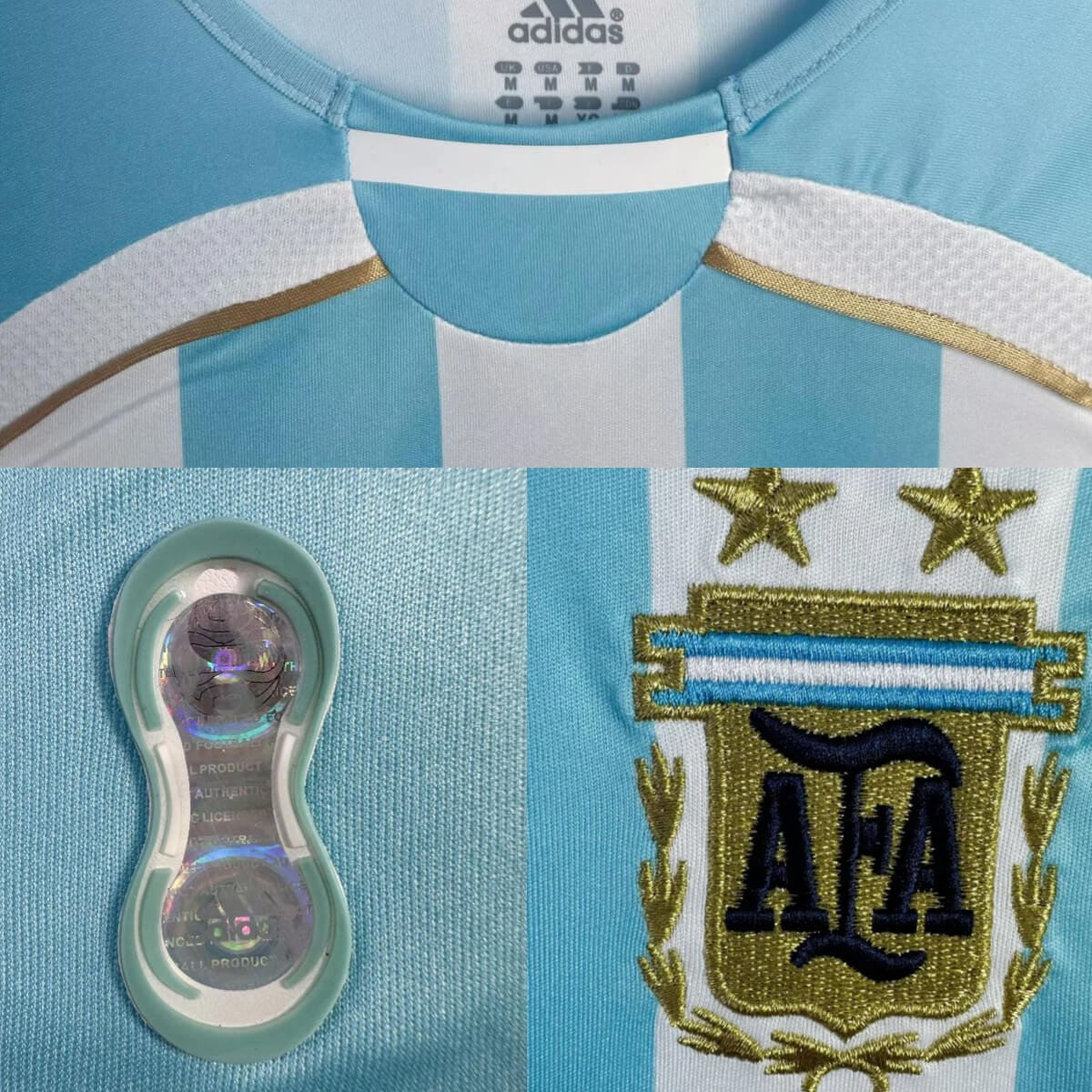 camisa-argentina-2006-home-manga-longa-azul- Camisa Argentina 2006 Home Azul Manga Longa