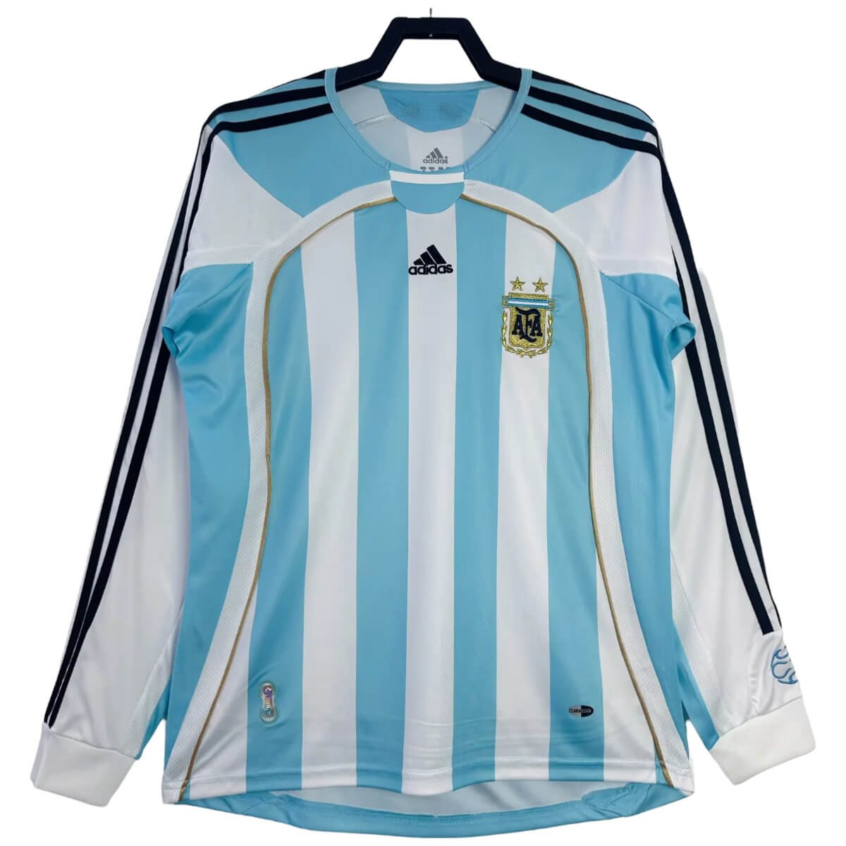 camisa-argentina-2006-home-manga-longa-azul Camisa Argentina 2006 Home Azul Manga Longa