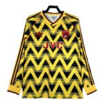 camisa-arsenal-amarela-1991-manga-longa-retro