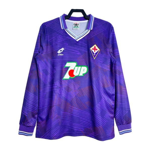 Camisa Fiorentina Nitendo Roxo Home Manga Longa 1998