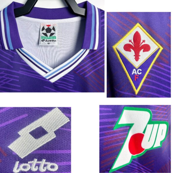 Camisa Fiorentina Nitendo Roxo Home Manga Longa 1998