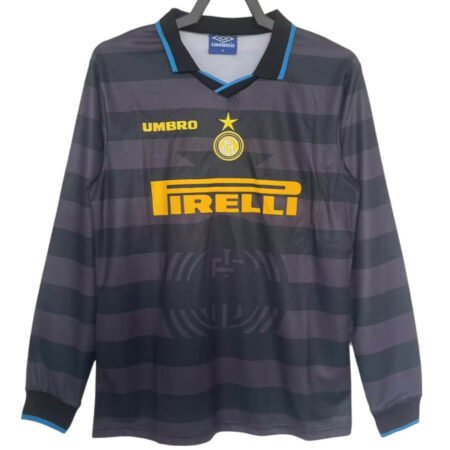 Camisa Inter de Milão 1997/98 Third Preta Manga Longa