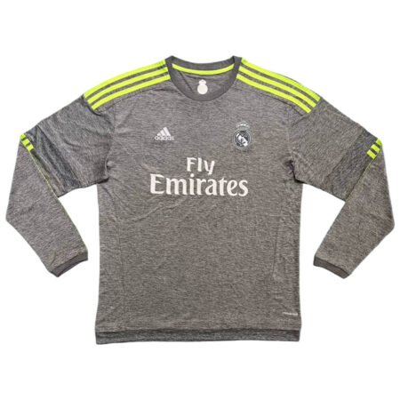 Camisa Real Madrid Cinza Away 2015/16 Manga Longa