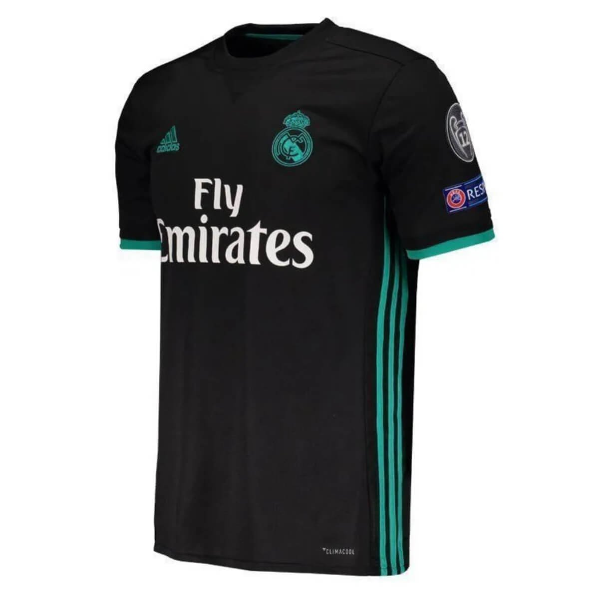 camisa-real-madrid-preta-away-ucl-2018-masculina Camisa Real Madrid Preta Away UCL 2018 Masculina