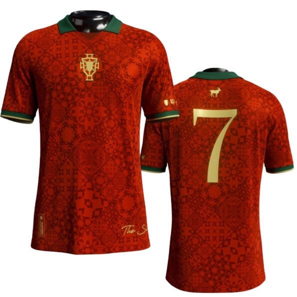 Camisa The Siu CR7 Portugal Polo Vermelha 2024 Masculina