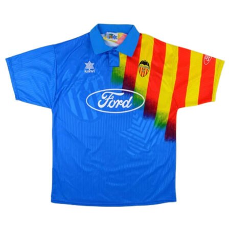 Camisa Valencia CF Azul Ford 1995/96 Away Masculina